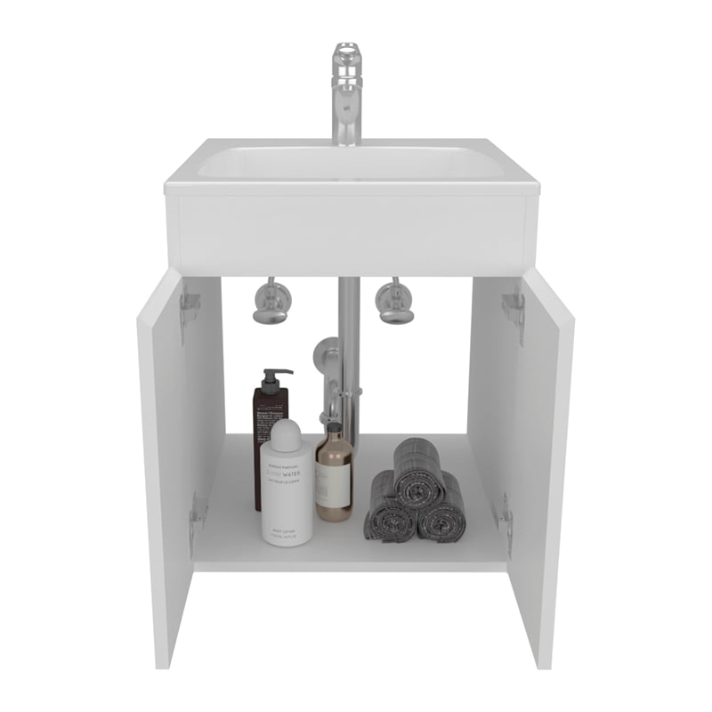 Bathroom Vanity Meka 45 Engineered Wood White
