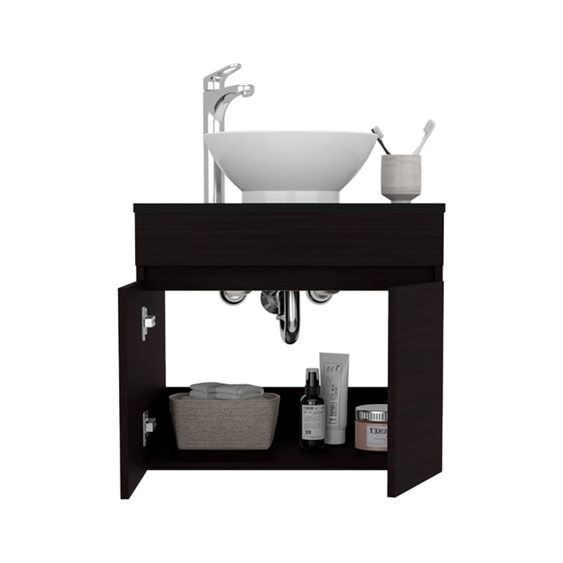 Vessel Sink Vanity Manchester  Engineered Wood Black