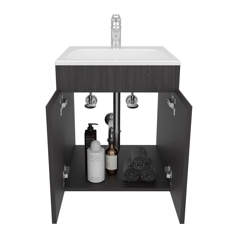 Bathroom Vanity 45 Meka Engineered Wood Black