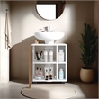 Pascuale Under Sink Cabinet Two Side Shelves Engineered Wood Multi-Color