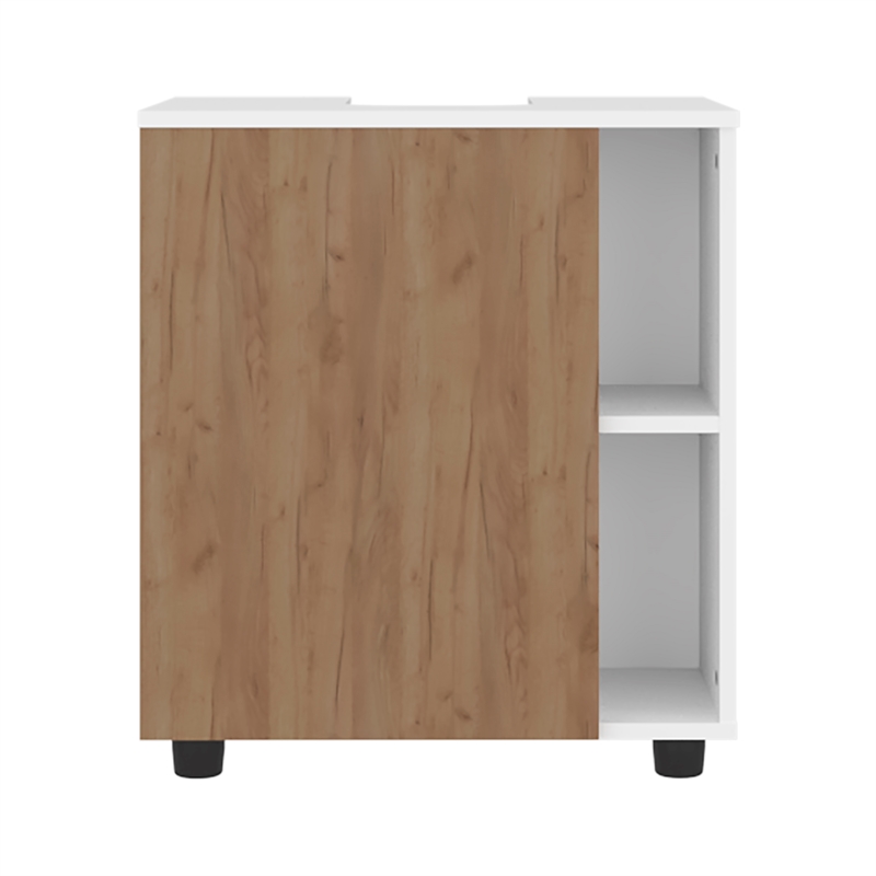 Pascuale Under Sink Cabinet Two Side Shelves Engineered Wood Multi-Color