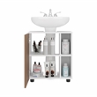 Pascuale Under Sink Cabinet Two Side Shelves Engineered Wood Multi-Color