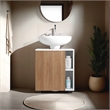 Pascuale Under Sink Cabinet Two Side Shelves Engineered Wood Multi-Color
