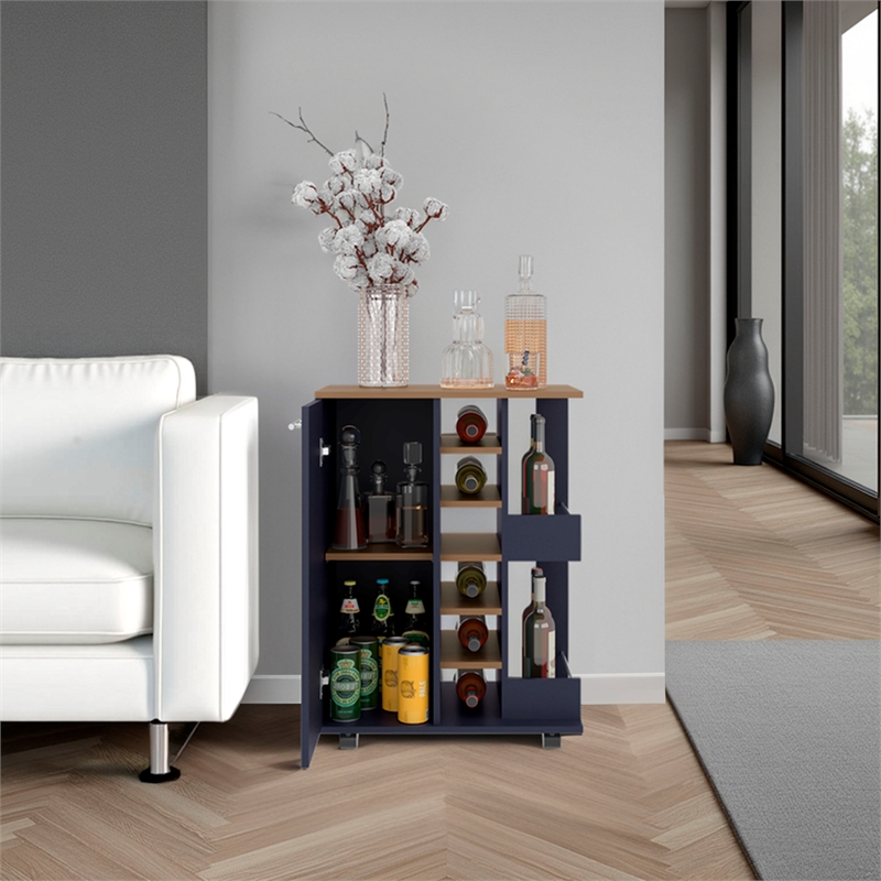 Bar Cart Engineered Wood Multi-Color