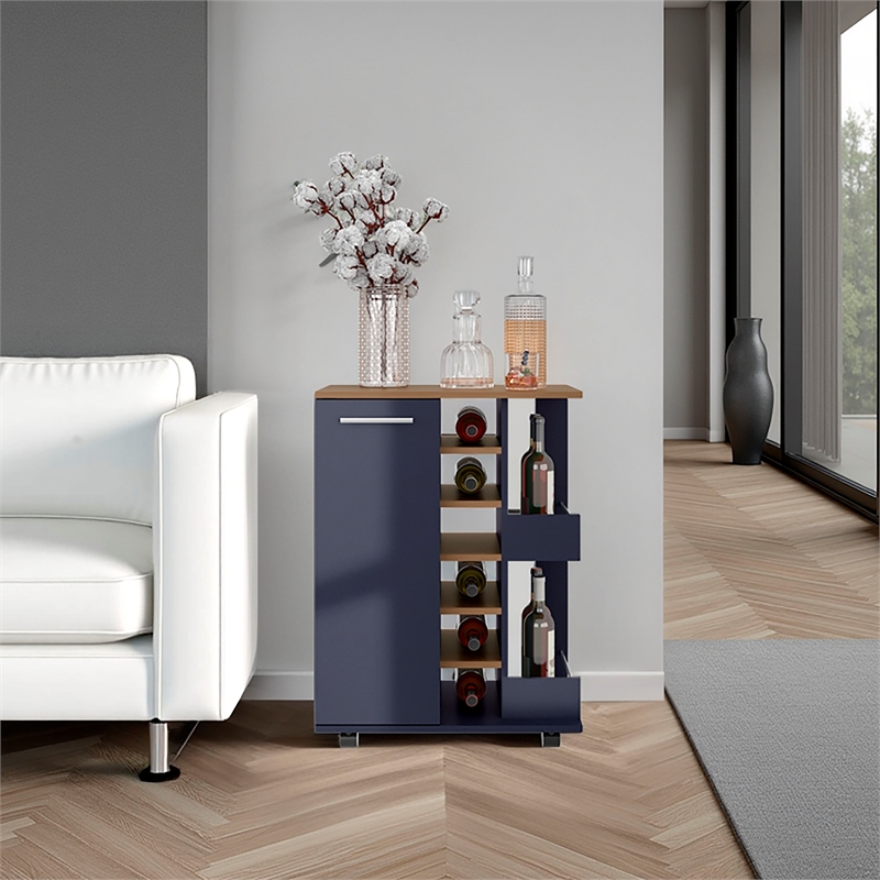 Bar Cart Engineered Wood Multi-Color