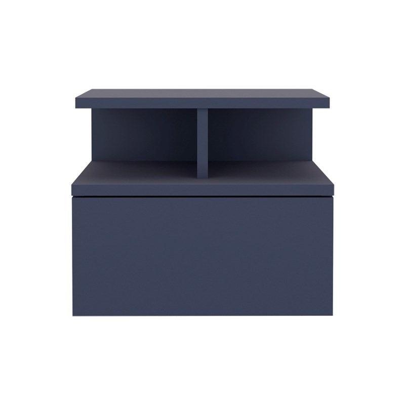 Adele Floating Nightstand Engineered Wood Blue