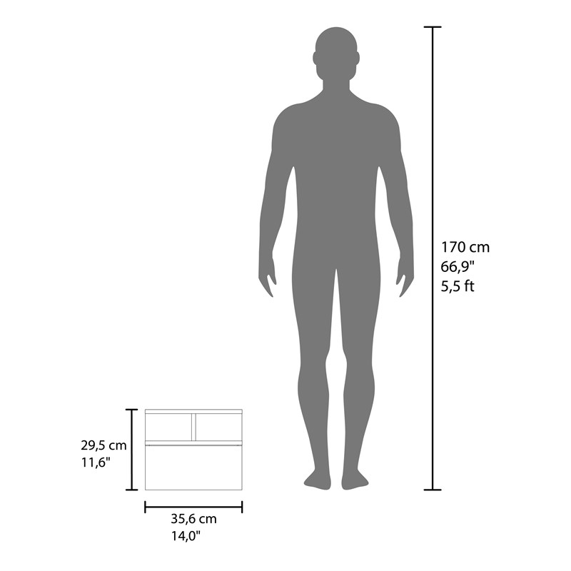 Adele Floating Nightstand Engineered Wood Blue