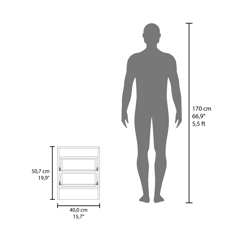 Eter Nightstand Engineered Wood Blue