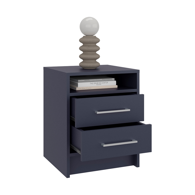 Eter Nightstand Engineered Wood Blue