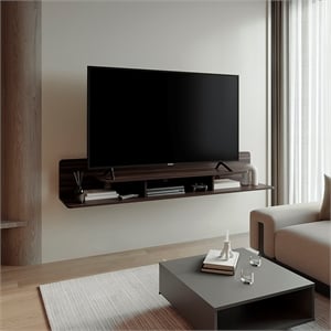 Marquis Floating Tv Stand Engineered Wood Stained Walnut