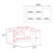 Alfie Rotable Desk 72 Wide Engineered Wood White