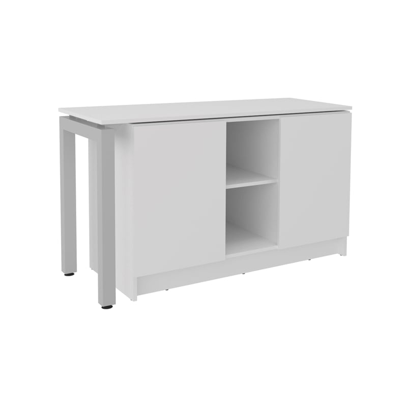 Alfie Rotable Desk 72 Wide Engineered Wood White