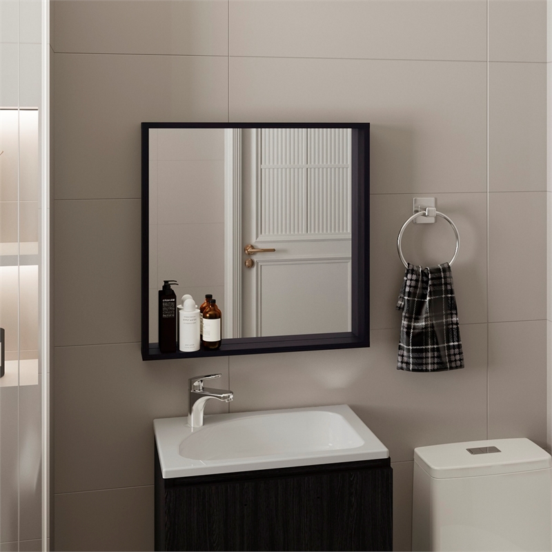 Dakota Medicine Cabinet Engineered Wood Black
