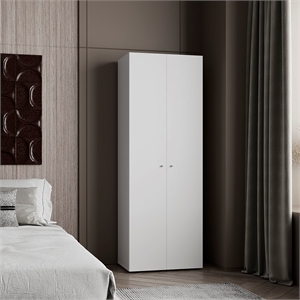 Home 2 Door Closet System  Engineered Wood White
