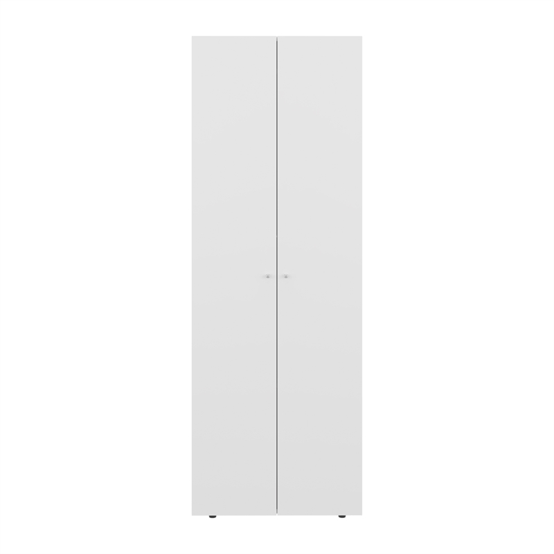 Home 2 Door Closet System Hanging Rod Engineered Wood White