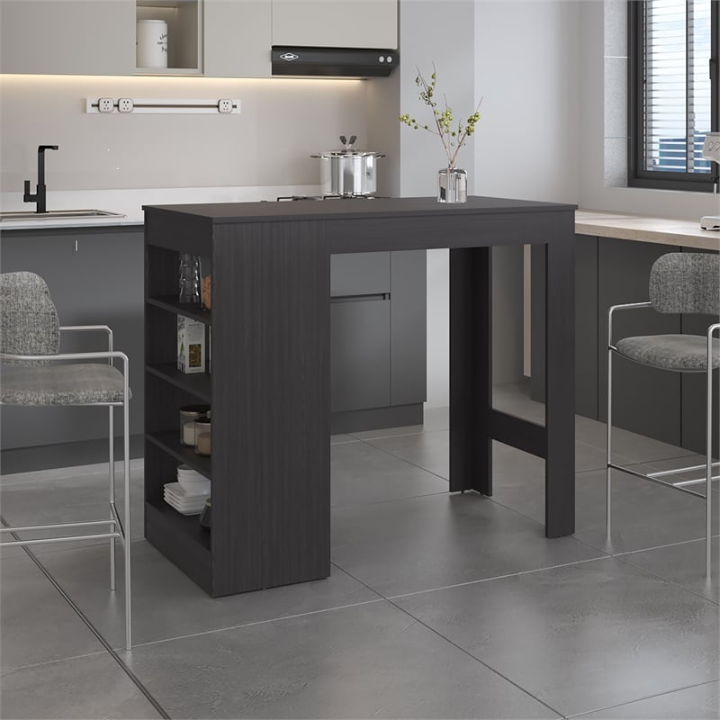 Greer Counter Table Engineered Wood Black