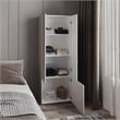 Home 3 Doors Closet System Engineered Wood White