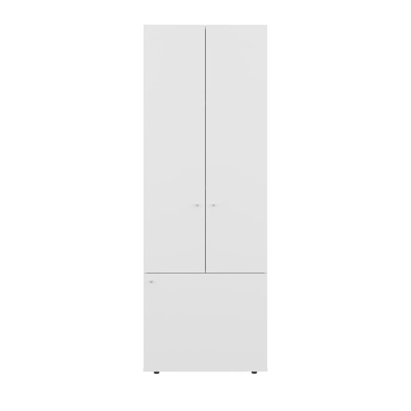 Home 3 Doors Closet System Engineered Wood White