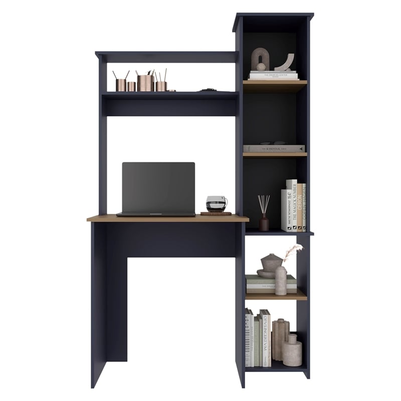 Tuhome Versalles Modern Writing Desk in Blue