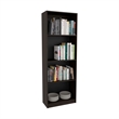 Tuhome Home Tall Elegant 4-Shelf Bookcase w/ Open Storage in Brown