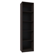 Tuhome Home Slim 5 Shelves Narrow Bookcase With Open Shelves in Brown
