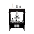 Tuhome Lorenzo Floor Vanity With Four Drawers And Two Open Shelves in Black