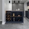 Tuhome Lugano Kitchen Island with Open Shelves in Multicolor
