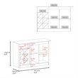 Tuhome Lugano Kitchen Island with Open Shelves in Multicolor