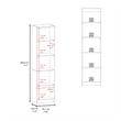 Tuhome Home Xs Bookcase With 5-Tier Shelves And Slim Design in Multicolor