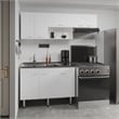 Tuhome Oceana Kitchen Top Cabinet with Stainless Steel Utility Sink Set in White