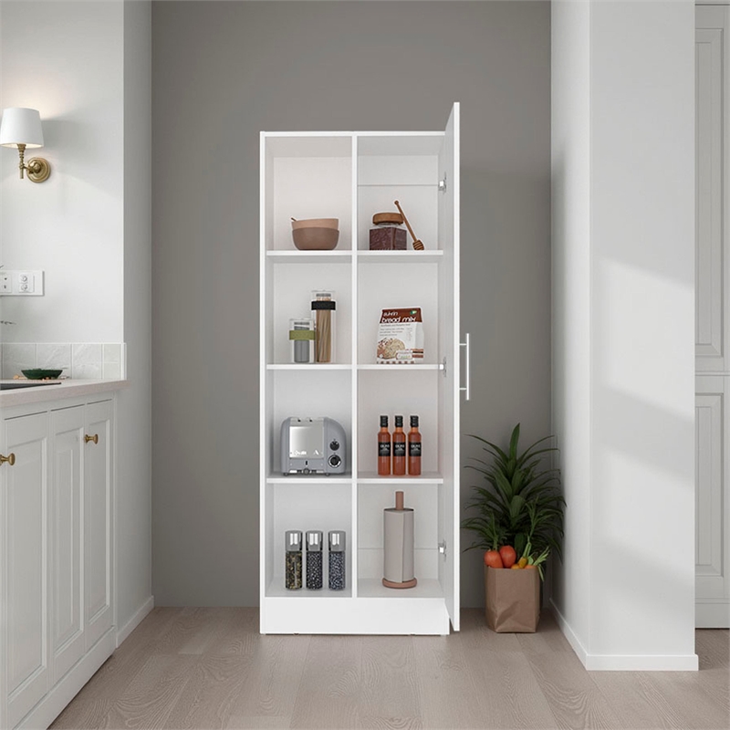 Felch Multistorage Kitchen Pantry Cabinet Engineered Wood White