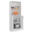 Juls Multipurpose Storage Pantry and 2 Door Cabinet Engineered Wood White