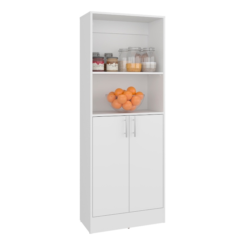 Juls Multipurpose Storage Pantry and 2 Door Cabinet Engineered Wood White
