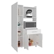 Pantress Complete Kitchen Pantry and Microwave Cabinet Engineered Wood White
