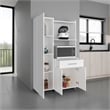 Pantress Complete Kitchen Pantry and Microwave Cabinet Engineered Wood White