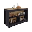 Cuenca Dining Counter Table with Storage Shelves Engineered Wood Multi-Color