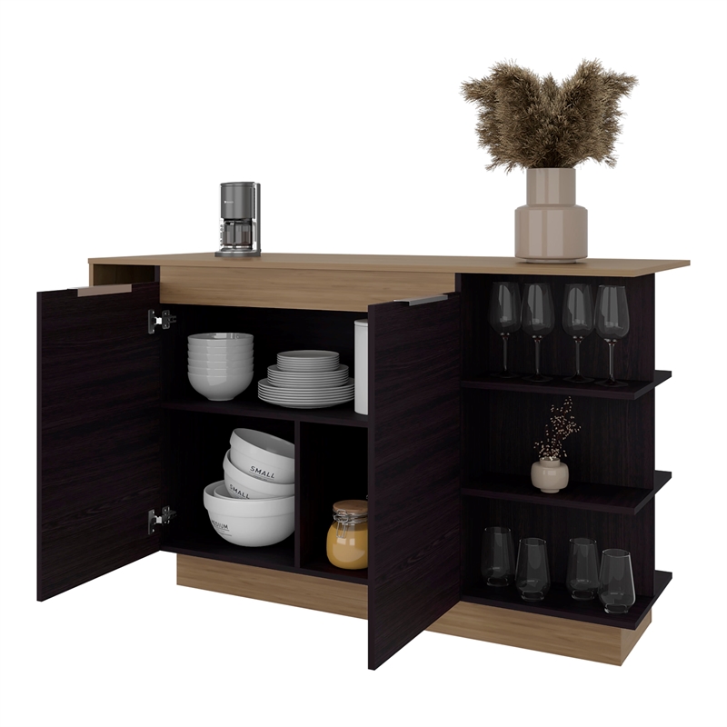Lumina Modern Kitchen and Bar Counter Table Engineered Wood Multi-Color