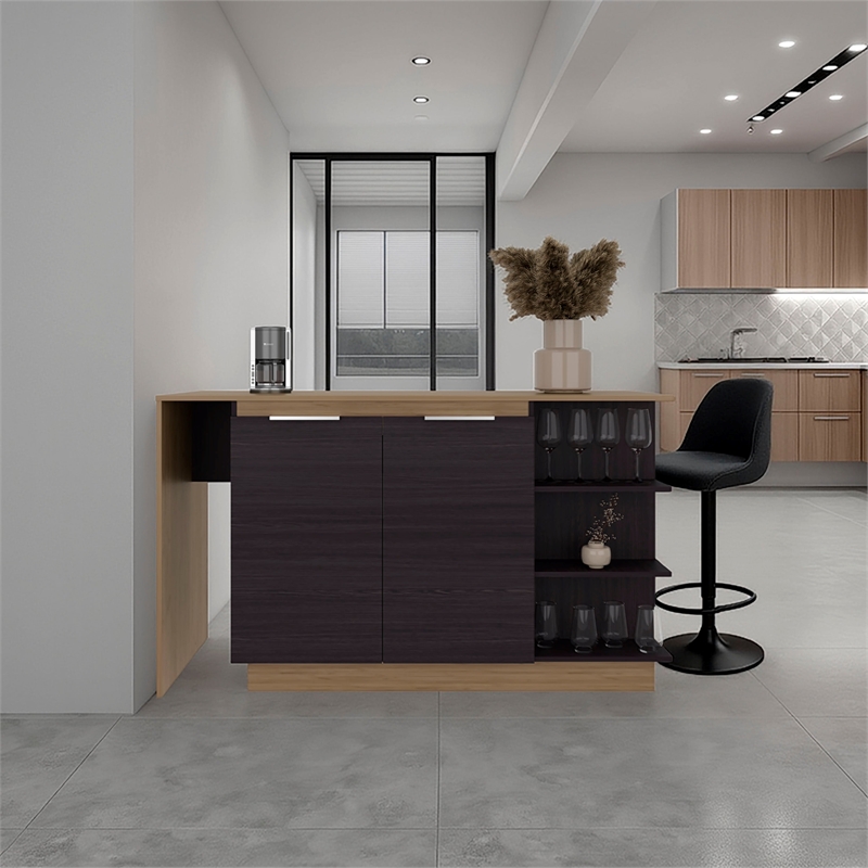 Lumina Modern Kitchen and Bar Counter Table Engineered Wood Multi-Color