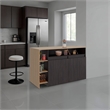 Bari Modern Kitchen Island and Counter Dining Table Engineered Wood Multi-Color
