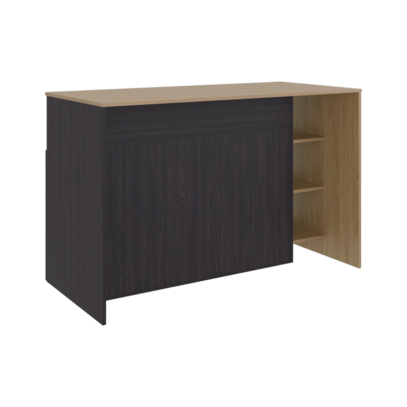 Bari Modern Kitchen Island and Counter Dining Table Engineered Wood Multi-Color