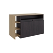 Bari Modern Kitchen Island and Counter Dining Table Engineered Wood Multi-Color