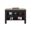 Cala Wide Kitchen Island with Spacious Prep Table Engineered Wood Multi-Color