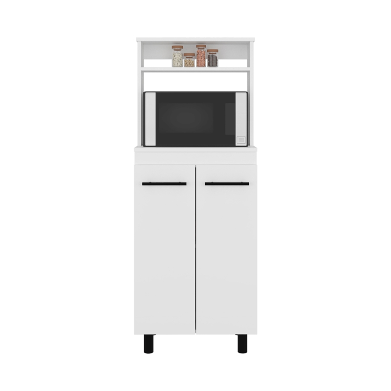 Alani Freestanding Kitchen Sideboard and Microwave Stand Engineered Wood White
