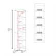 Home Tall Double Door Bookcase with 5 Interior Shelves Engineered Wood Gray