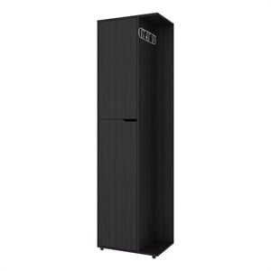 Tuhome Austin Storage Cabinet with 2 Doors and Broom Holder in White