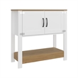 Tuhome Carajillo Compact and Small Sideboard Table with Cabinet Engineered Wood White