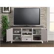 Martin Svensson Home Monterey Solid Wood TV Stand in White with Gray Top