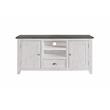 Martin Svensson Home Monterey Solid Wood TV Stand in White with Gray Top