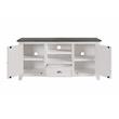 Martin Svensson Home Monterey Solid Wood TV Stand in White with Gray Top