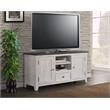 Martin Svensson Home Monterey Solid Wood TV Stand in White with Gray Top